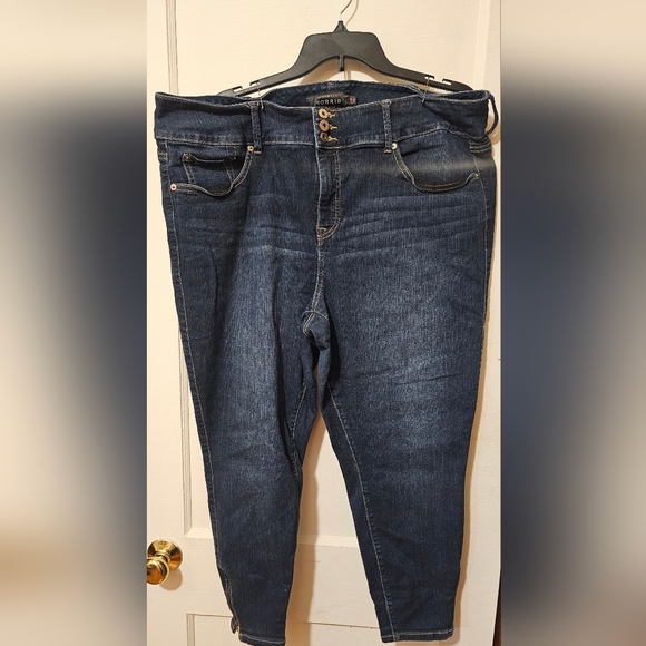 Denim - Torrid Blue Straight Leg Jeans with Subtle Fading